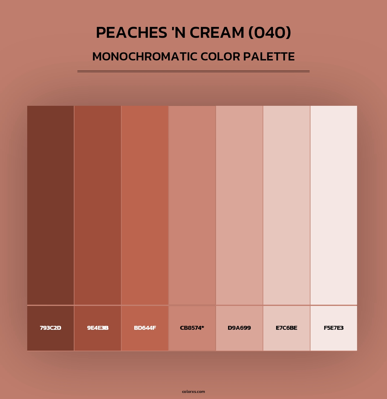 Peaches 'n Cream (040) - Monochromatic Color Palette