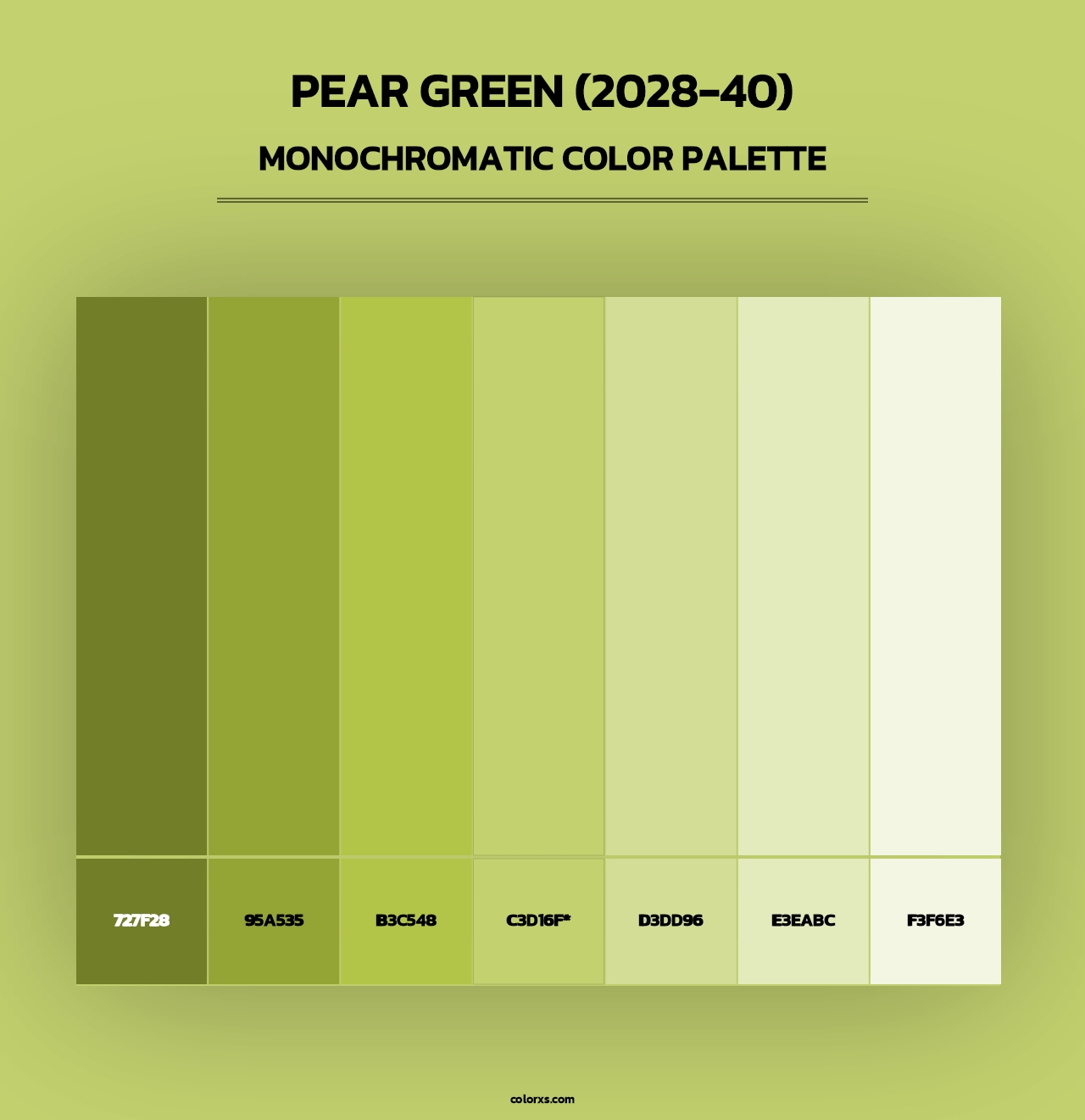 Pear Green (2028-40) - Monochromatic Color Palette