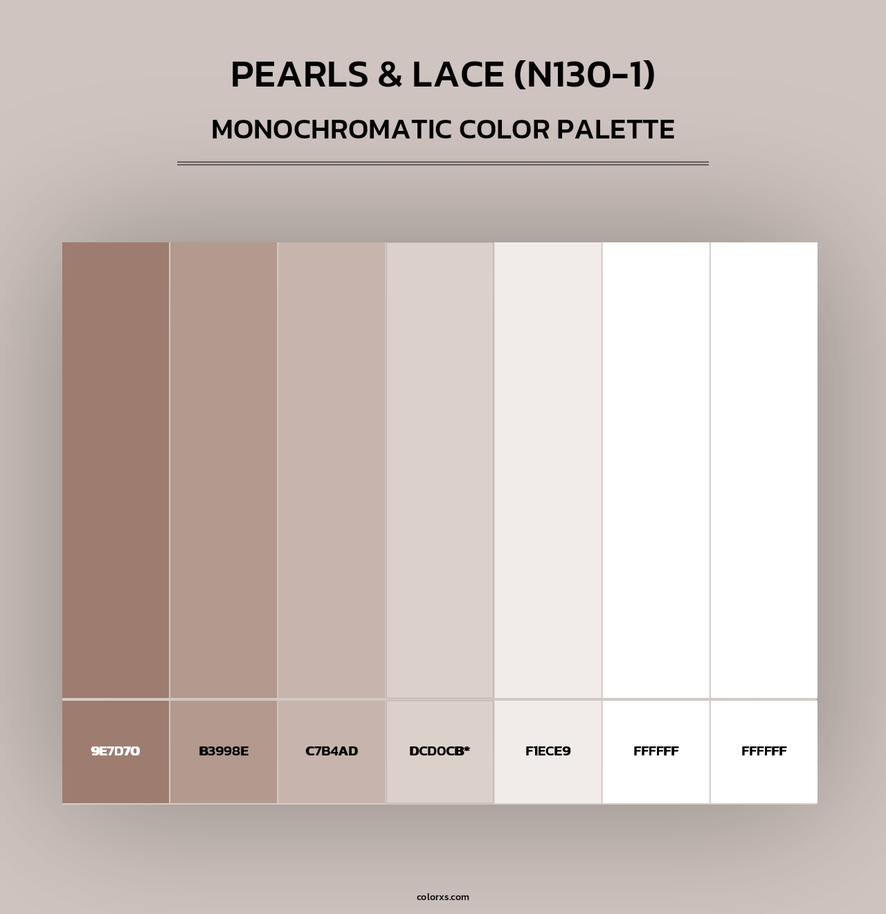 Pearls & Lace (N130-1) - Monochromatic Color Palette