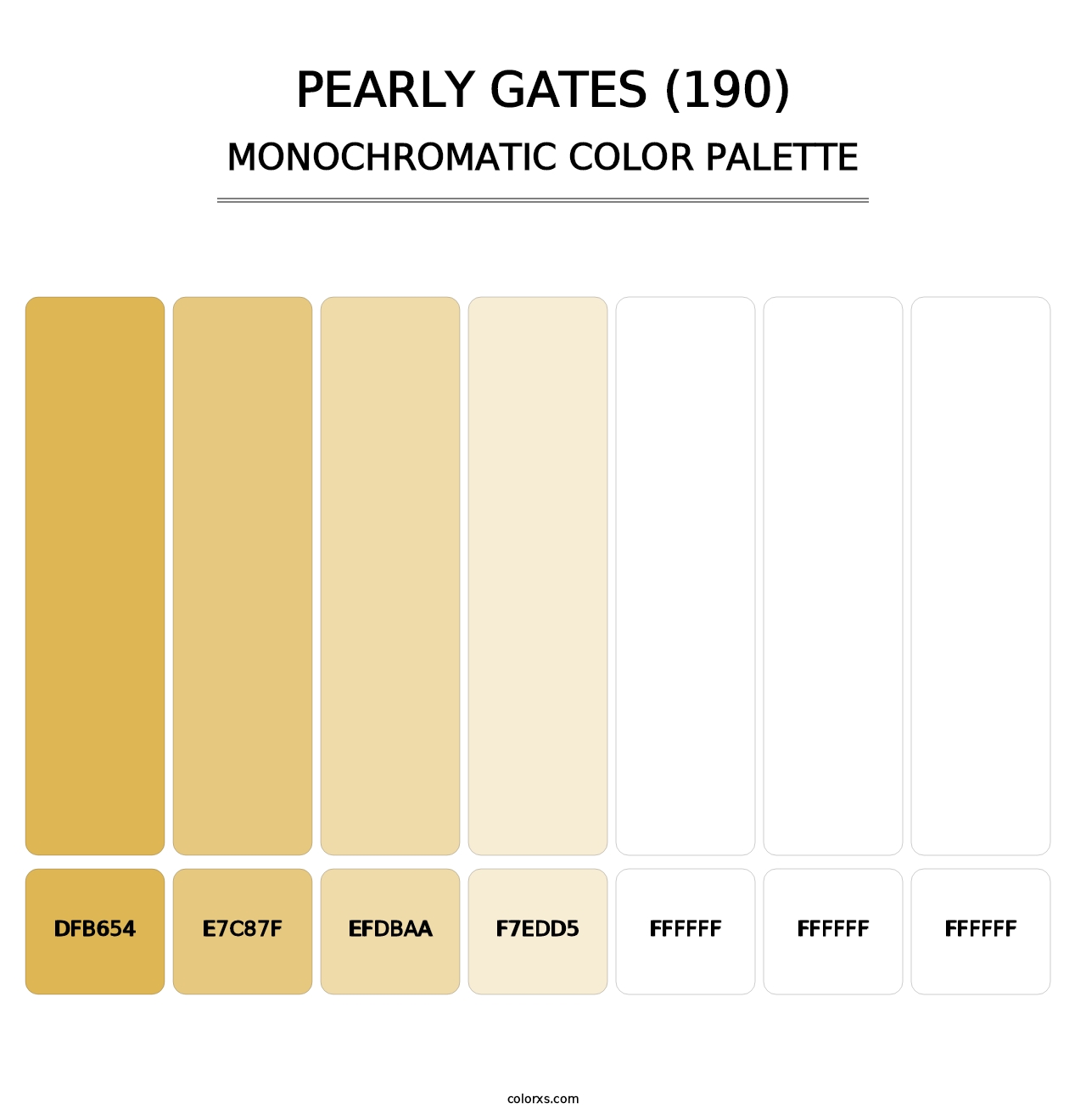 Pearly Gates (190) - Monochromatic Color Palette