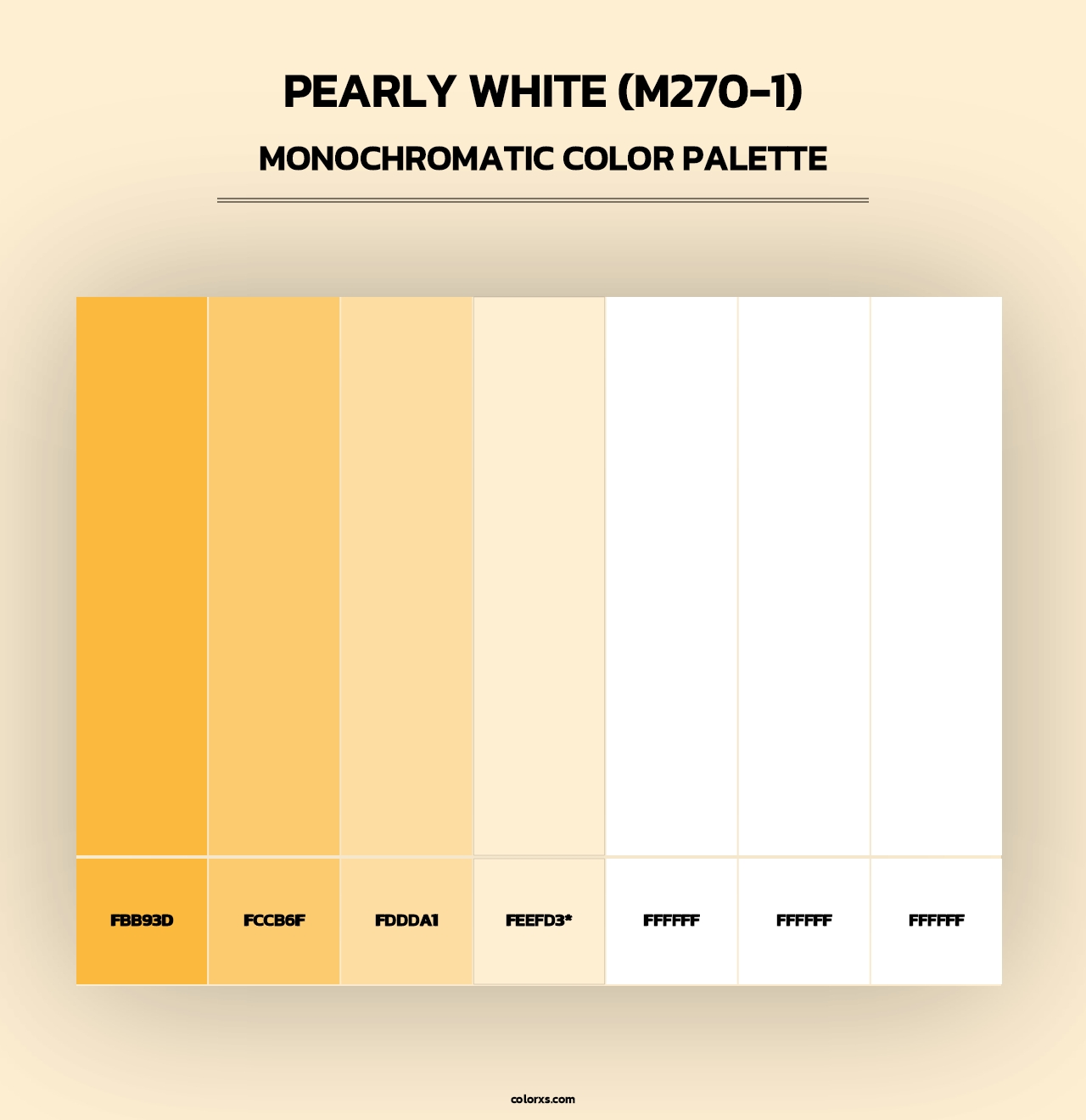 Pearly White (M270-1) - Monochromatic Color Palette