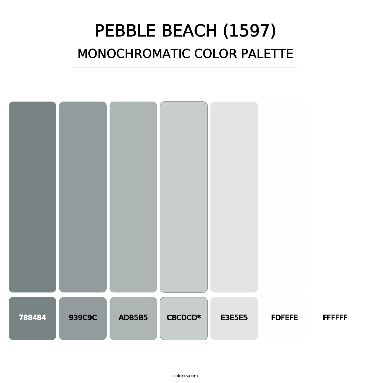 Pebble Beach (1597) - Monochromatic Color Palette
