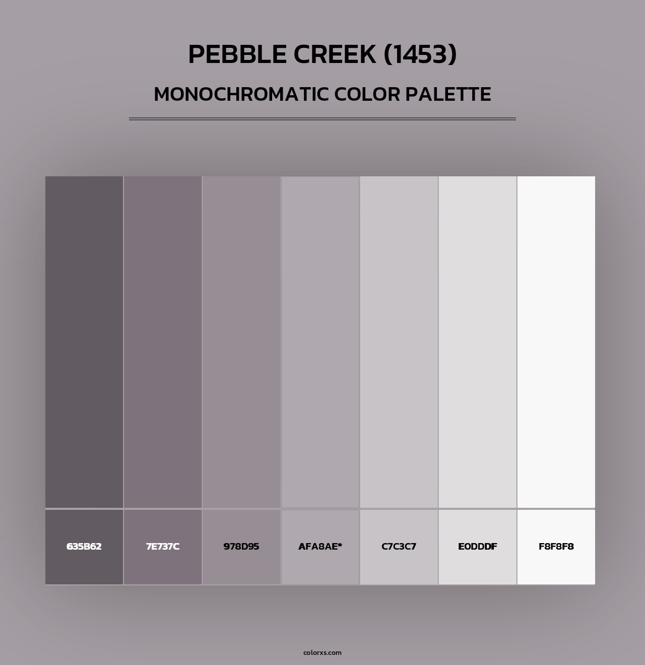 Pebble Creek (1453) - Monochromatic Color Palette