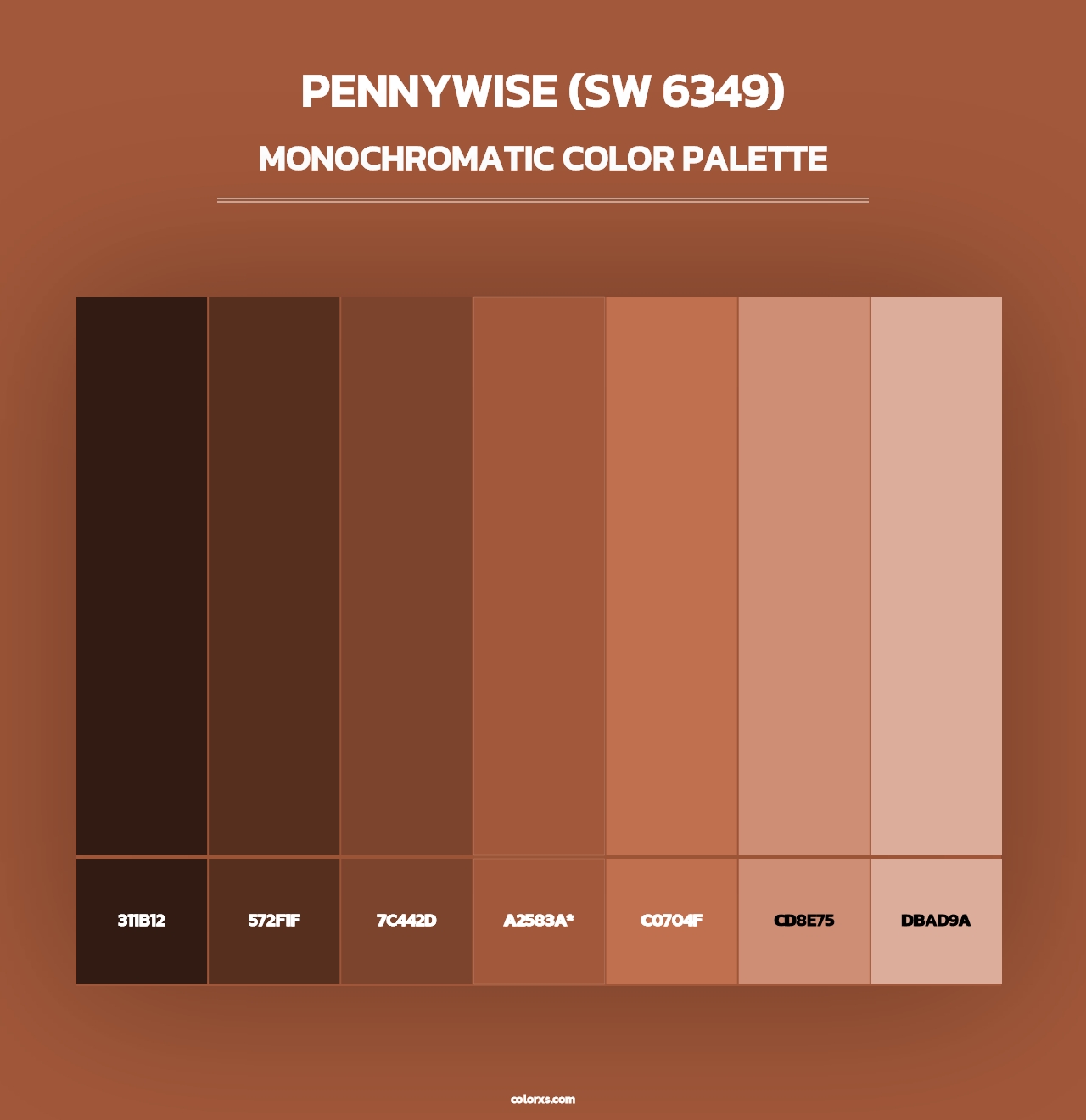 Pennywise (SW 6349) - Monochromatic Color Palette