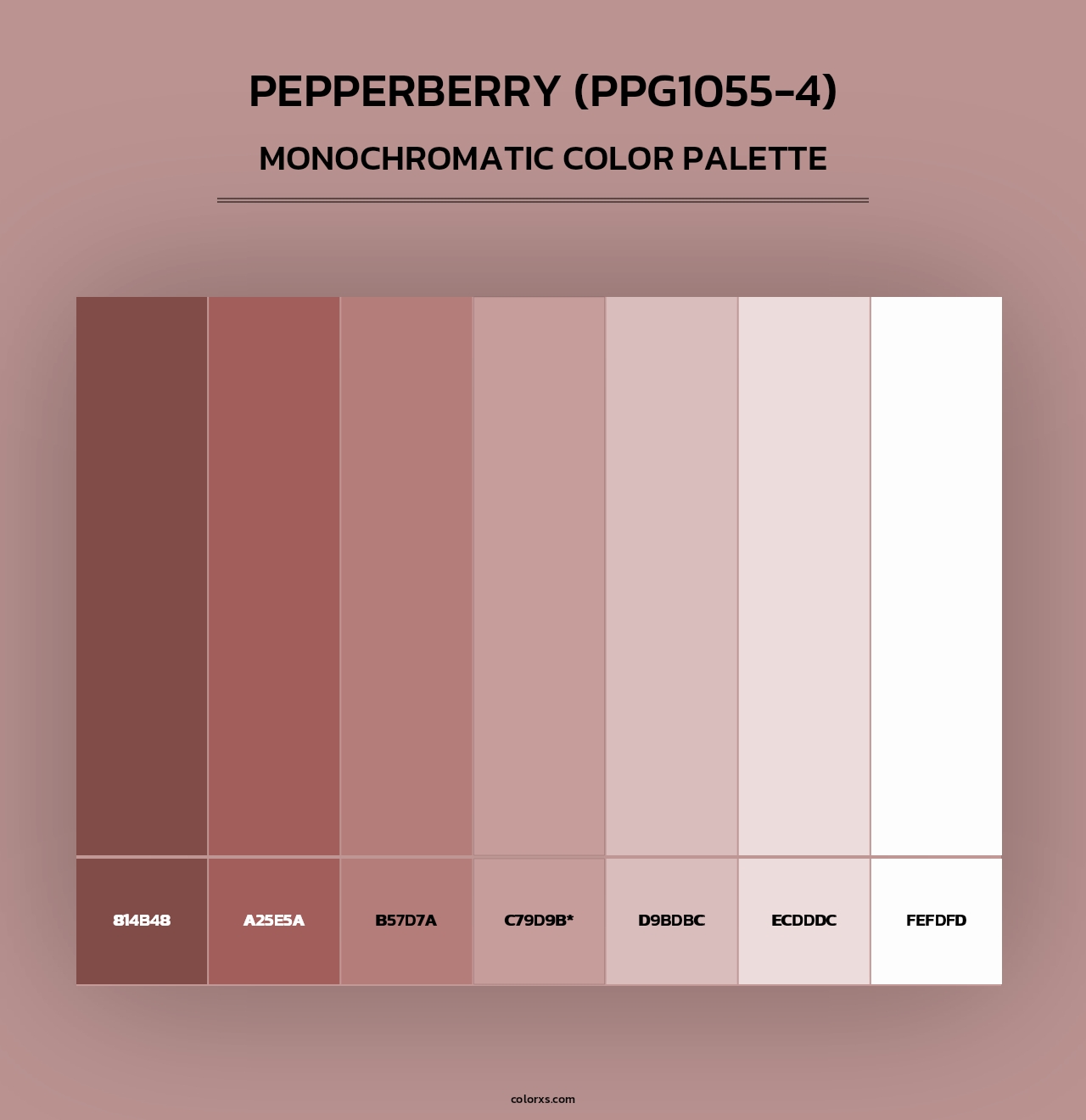 Pepperberry (PPG1055-4) - Monochromatic Color Palette