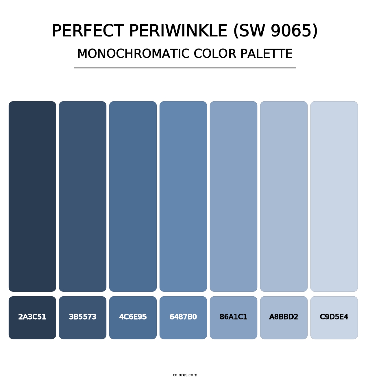 Perfect Periwinkle (SW 9065) - Monochromatic Color Palette