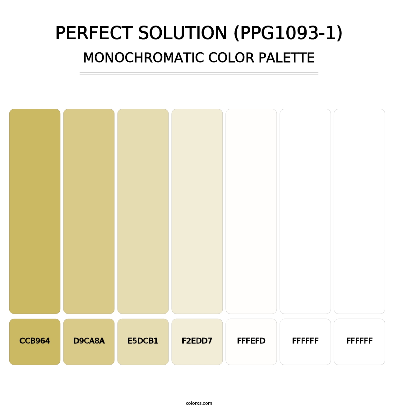 Perfect Solution (PPG1093-1) - Monochromatic Color Palette