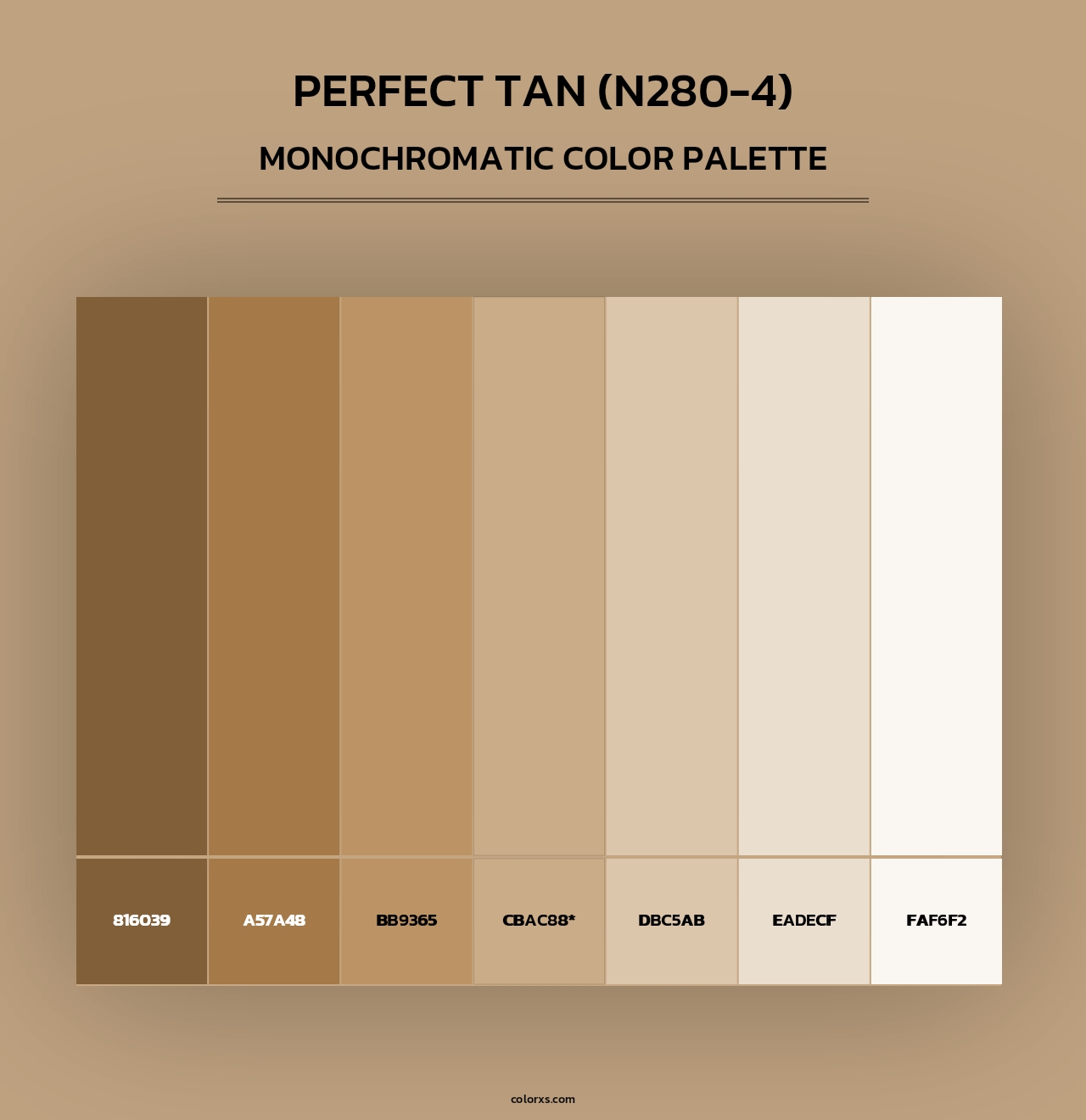 Perfect Tan (N280-4) - Monochromatic Color Palette