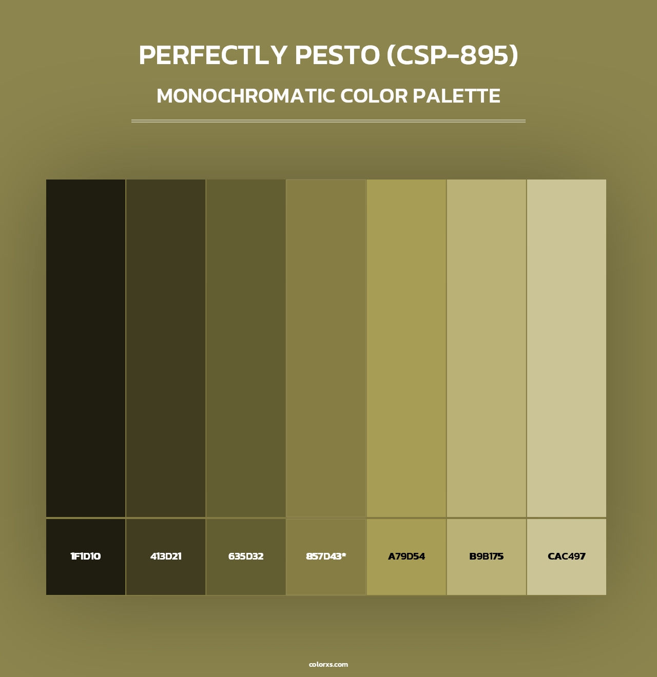 Perfectly Pesto (CSP-895) - Monochromatic Color Palette