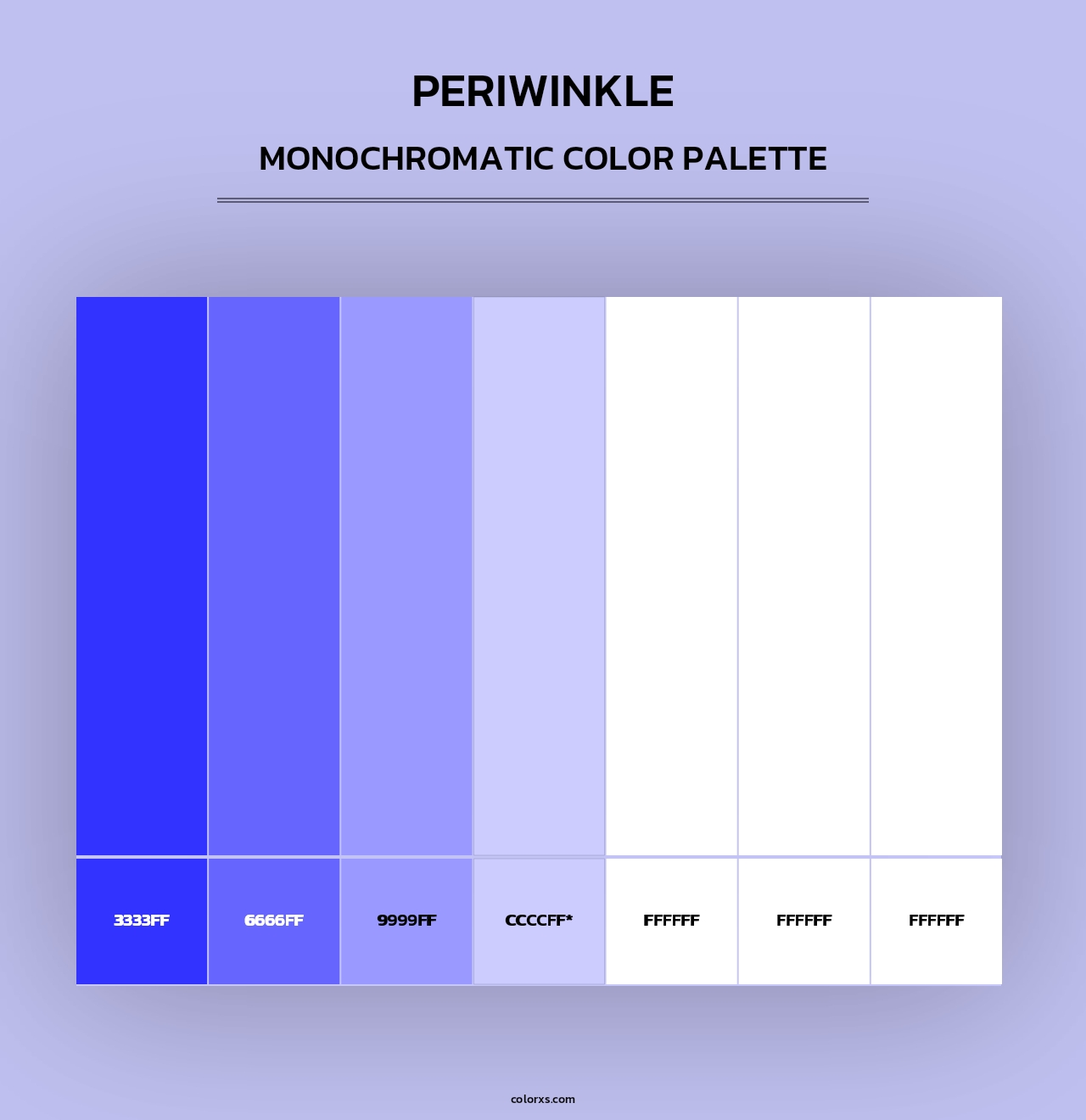 Periwinkle - Monochromatic Color Palette