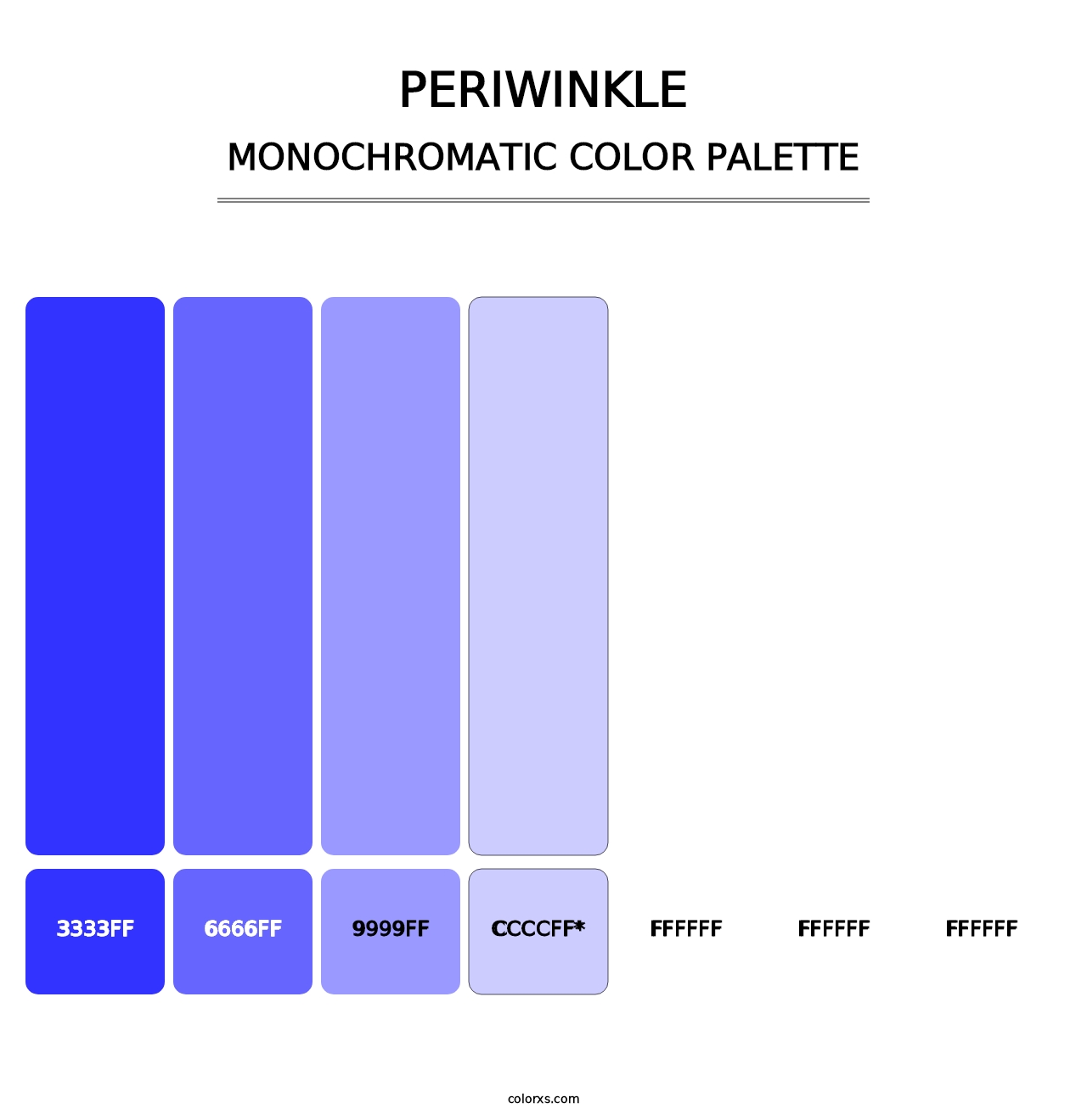 Periwinkle - Monochromatic Color Palette