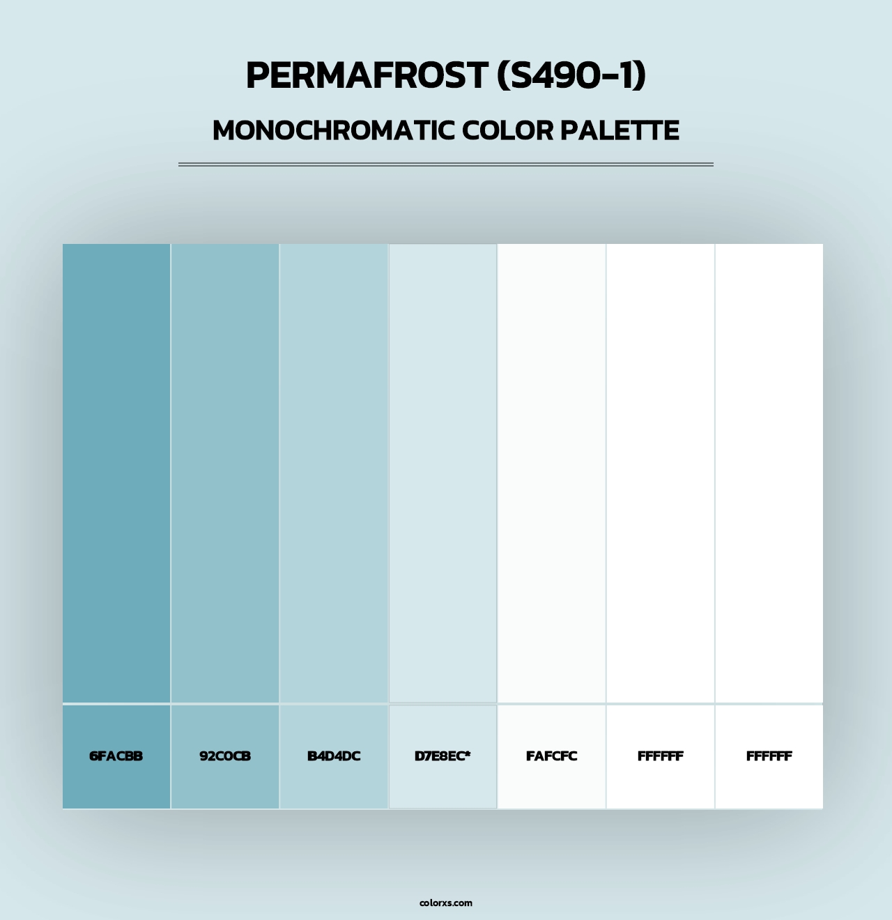 Permafrost (S490-1) - Monochromatic Color Palette