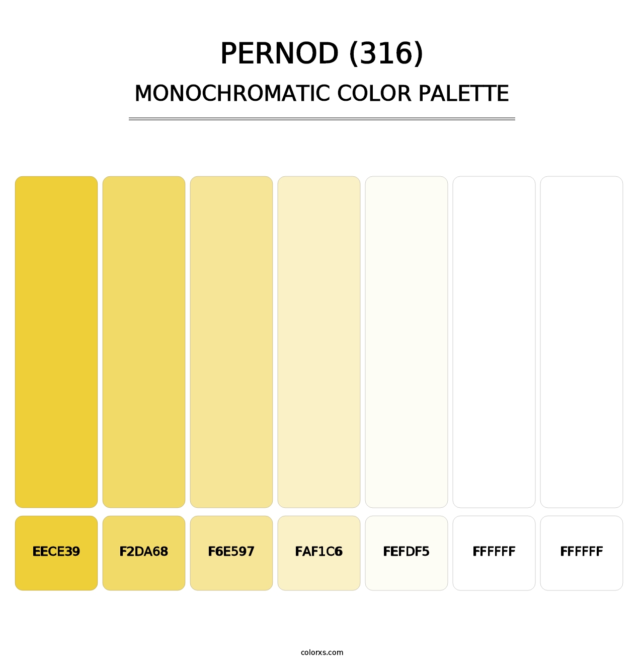 Pernod (316) - Monochromatic Color Palette