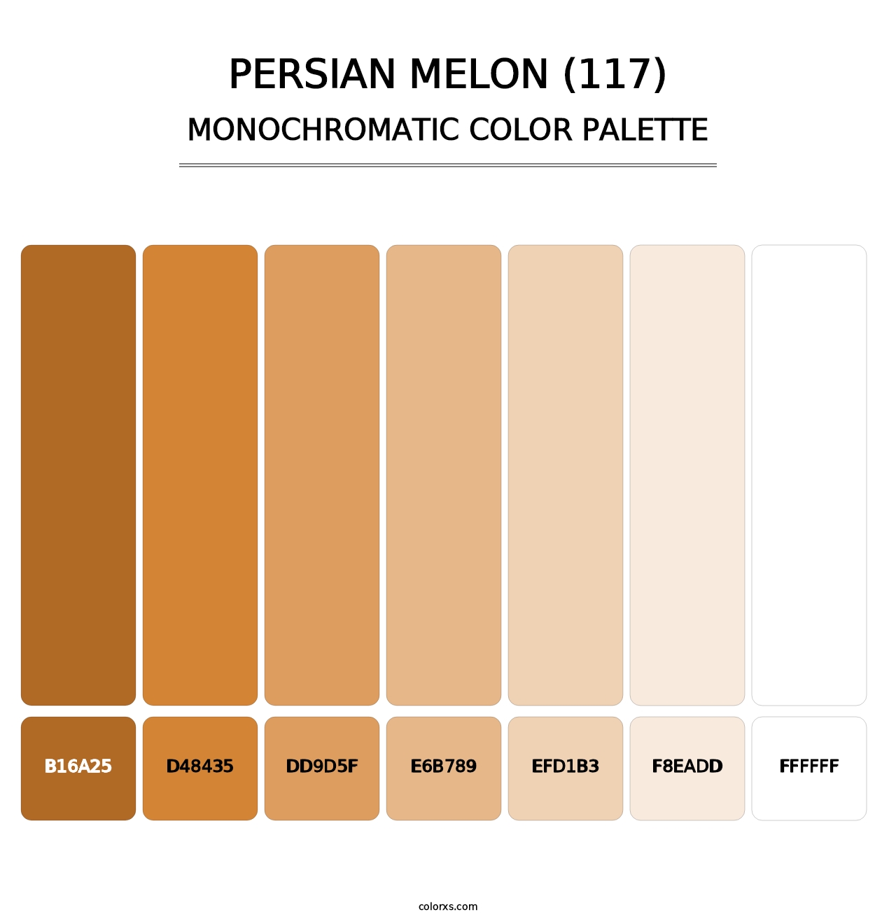 Persian Melon (117) - Monochromatic Color Palette