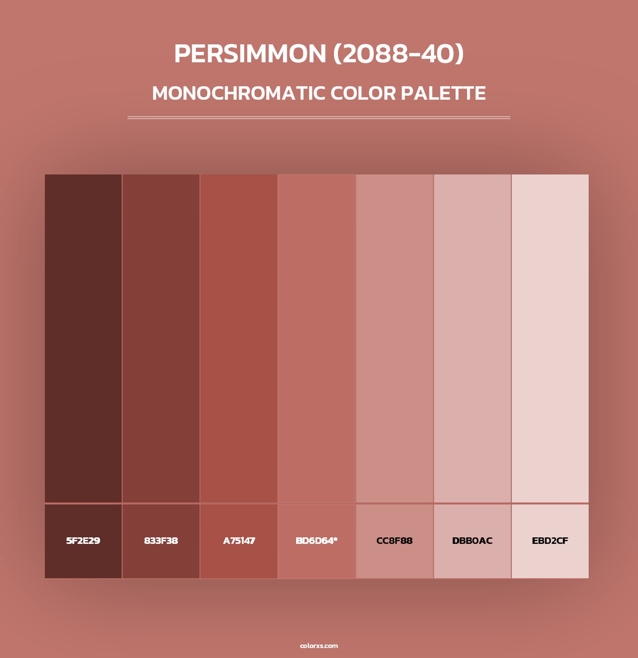 Persimmon (2088-40) - Monochromatic Color Palette