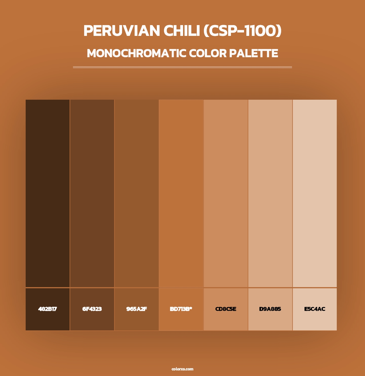 Peruvian Chili (CSP-1100) - Monochromatic Color Palette