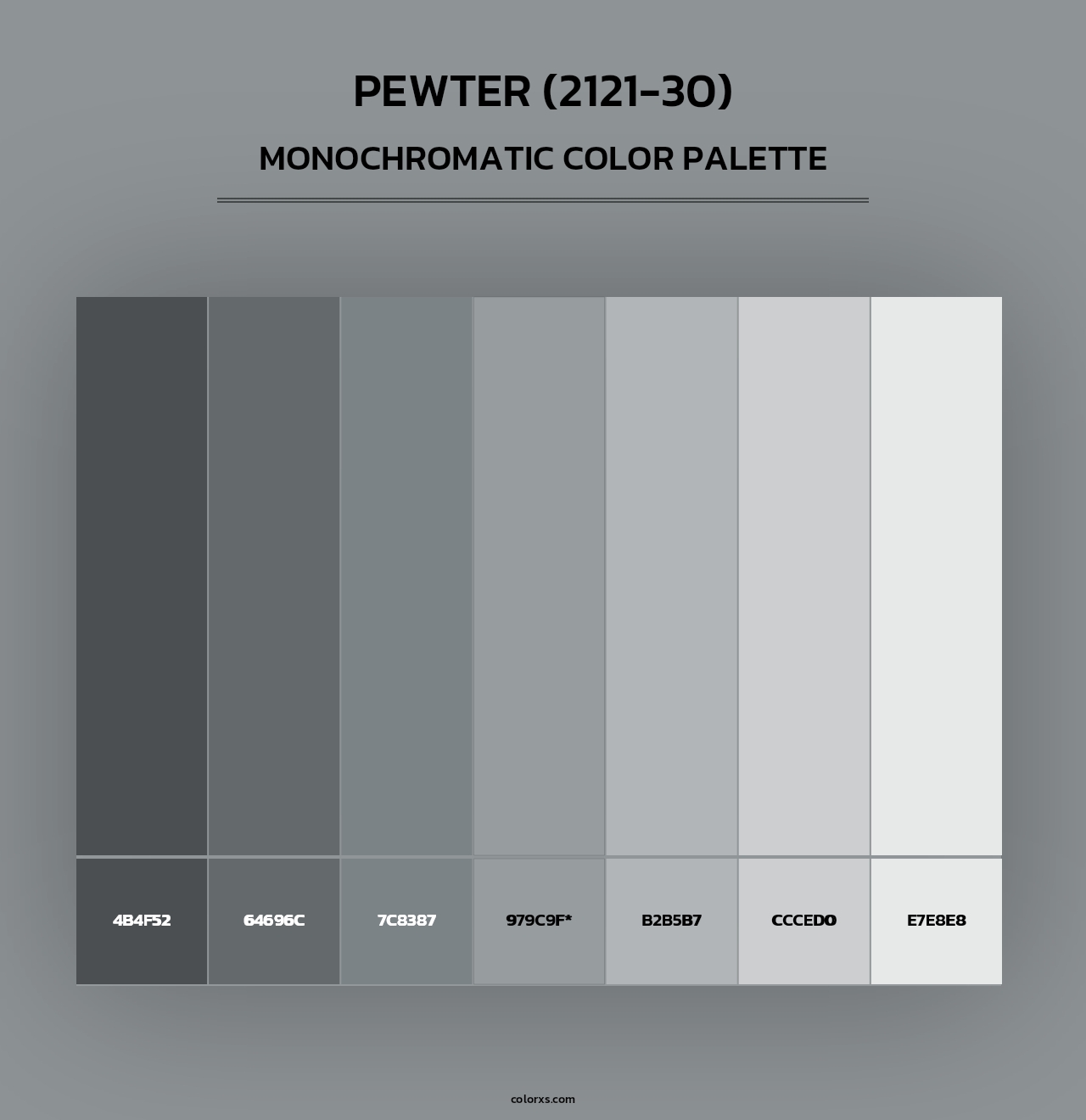 Pewter (2121-30) - Monochromatic Color Palette