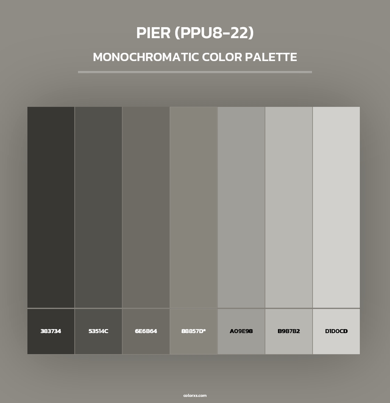 Pier (PPU8-22) - Monochromatic Color Palette