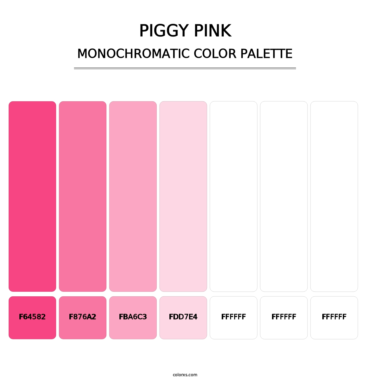 Piggy Pink - Monochromatic Color Palette