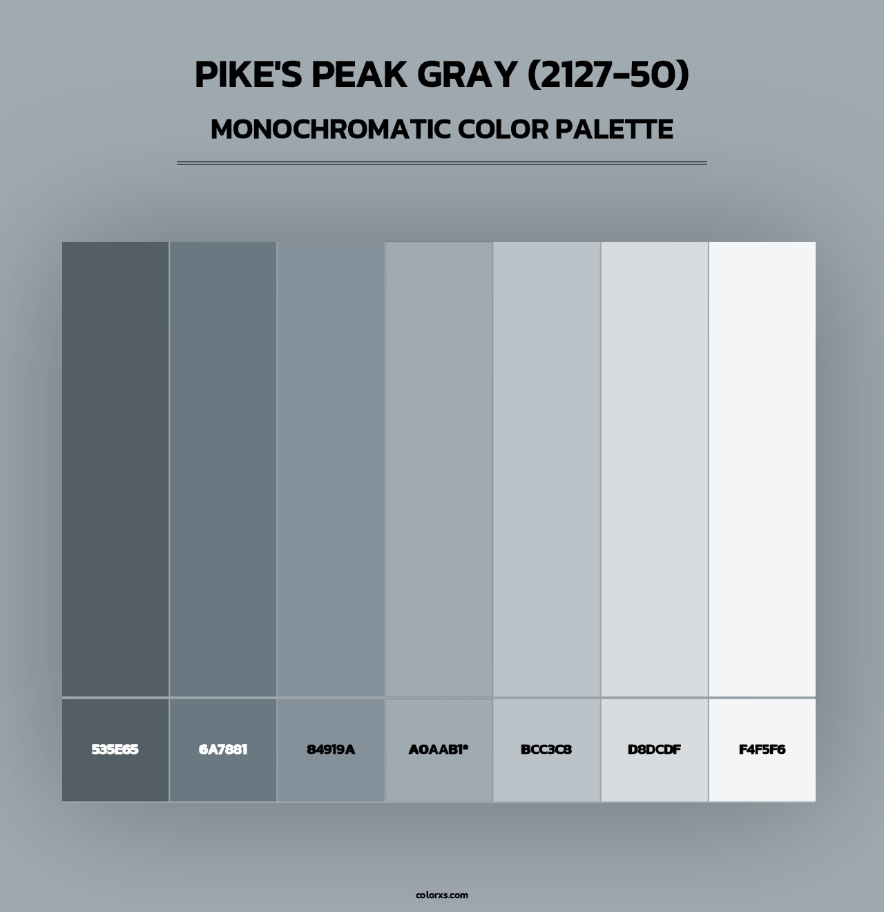 Pike's Peak Gray (2127-50) - Monochromatic Color Palette