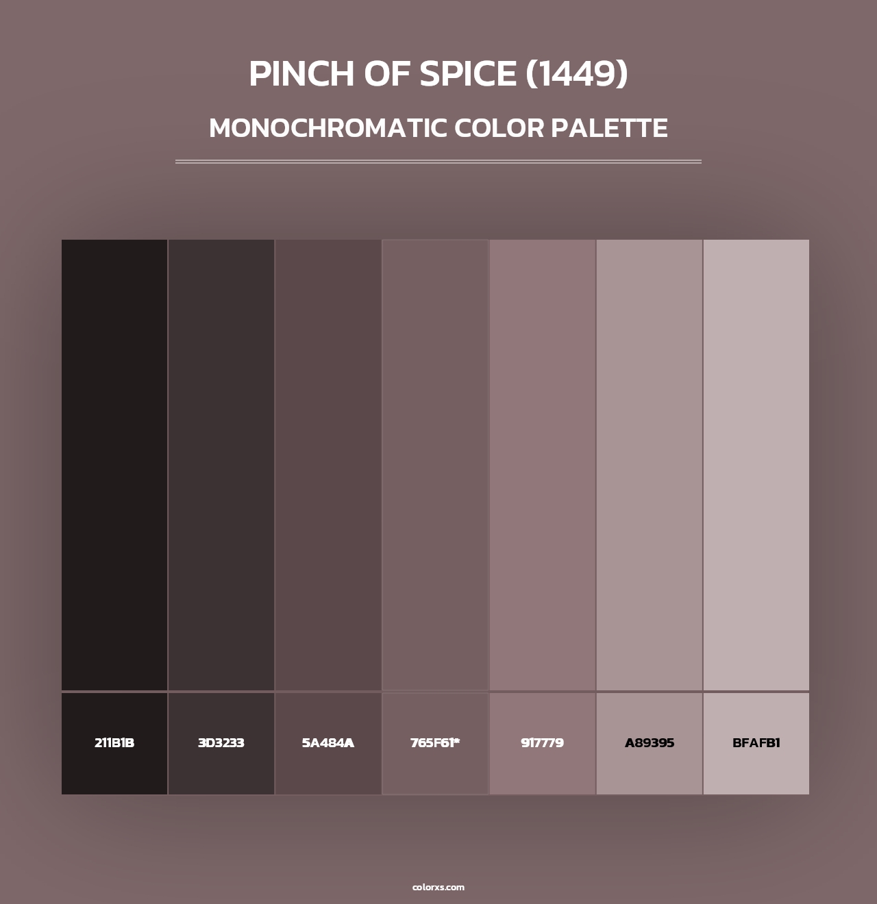 Pinch of Spice (1449) - Monochromatic Color Palette