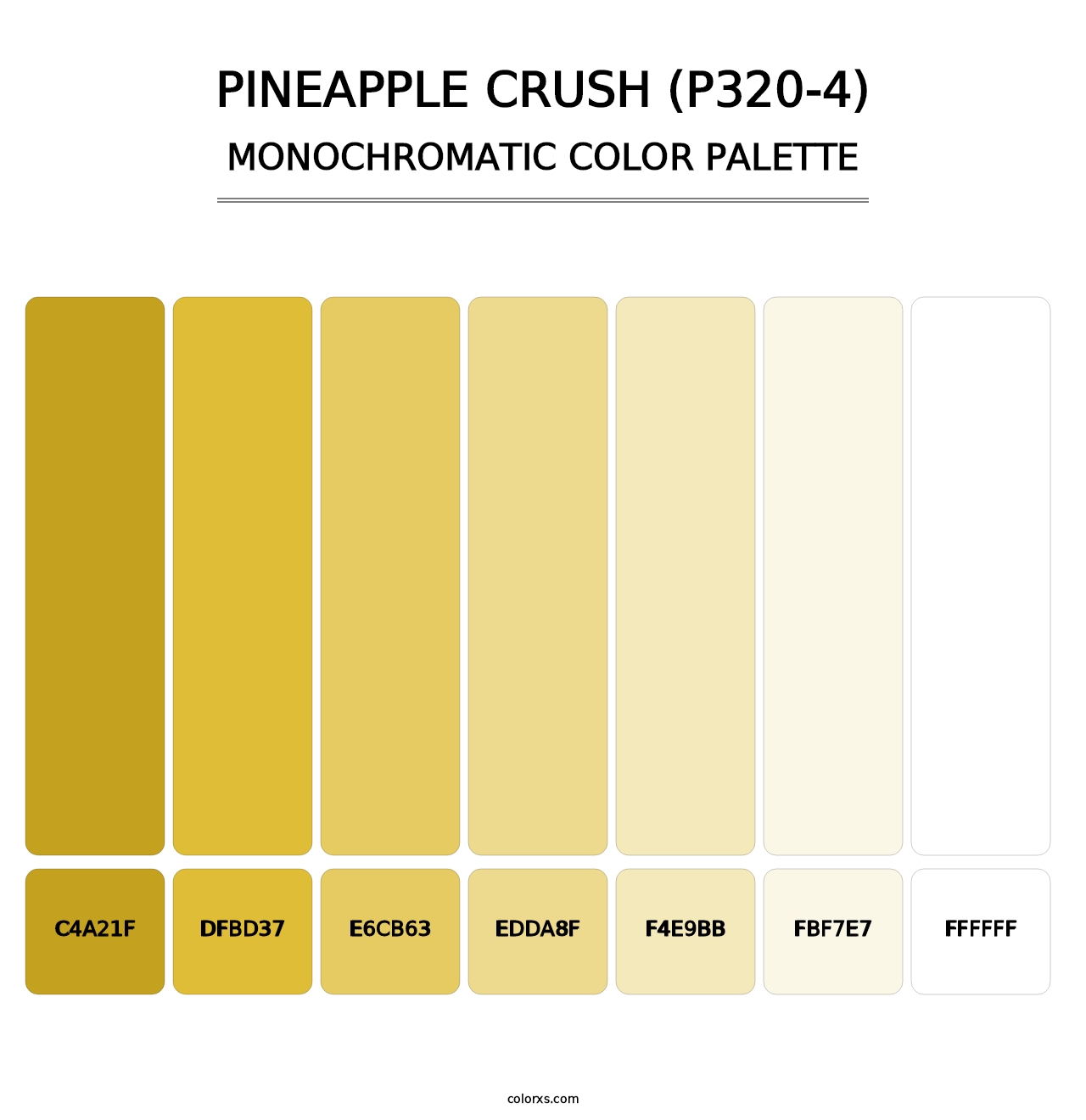 Pineapple Crush (P320-4) - Monochromatic Color Palette