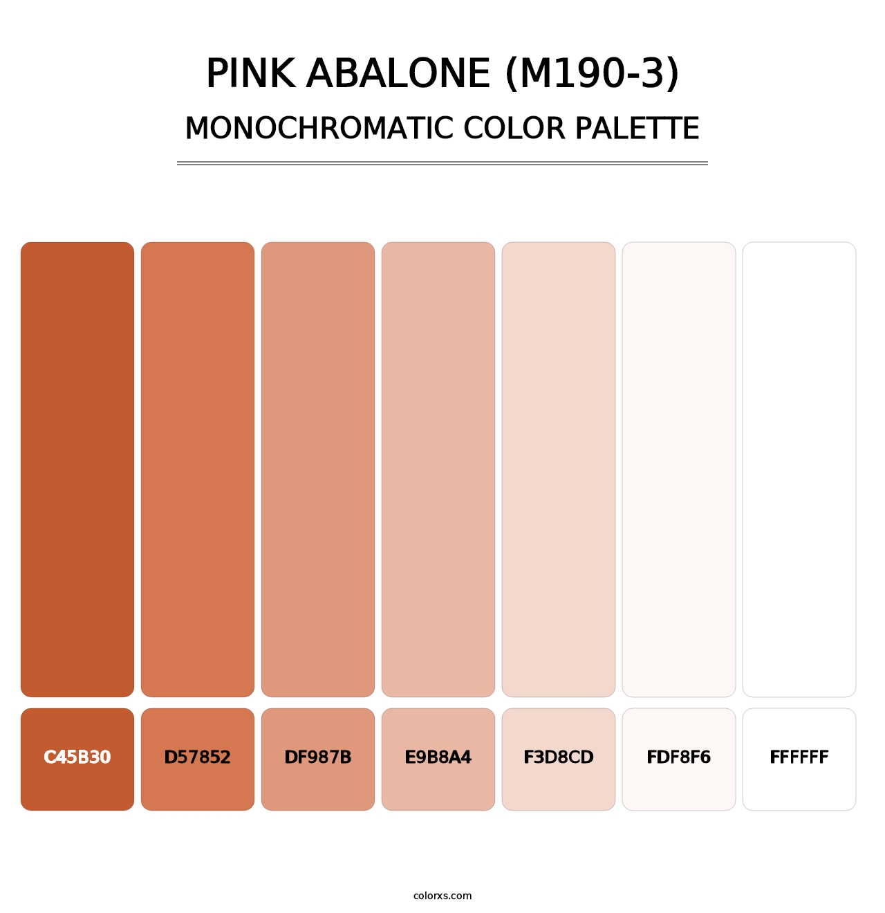 Pink Abalone (M190-3) - Monochromatic Color Palette