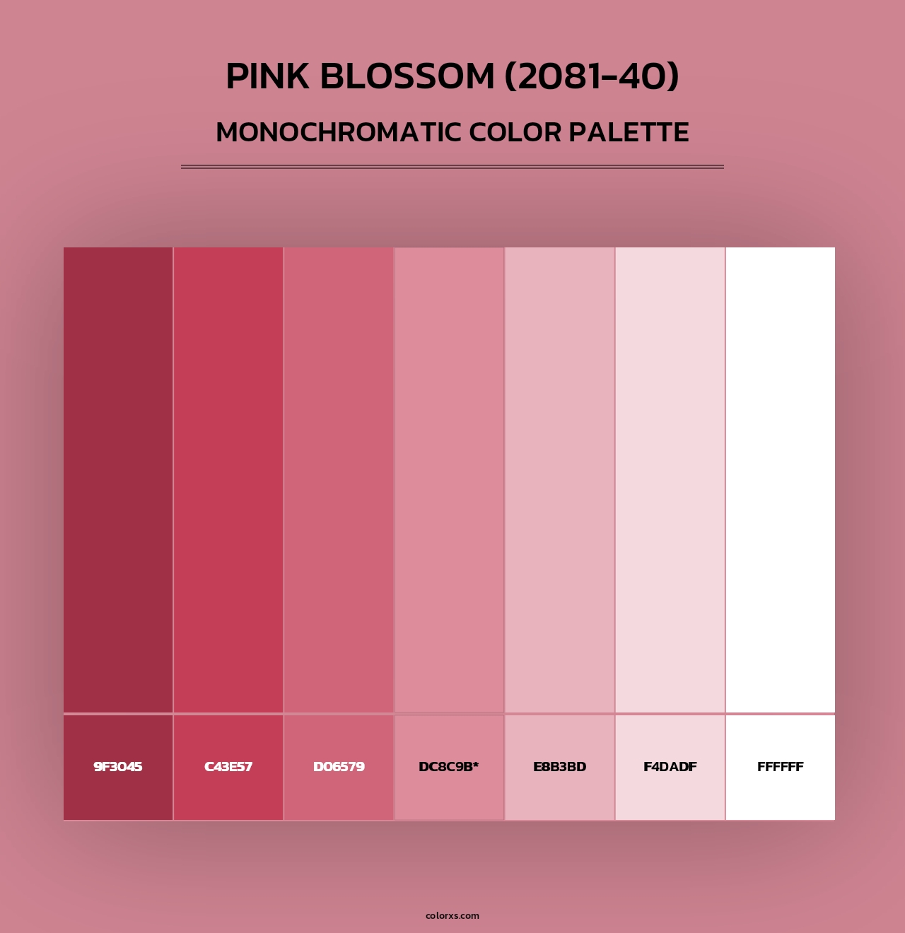 Pink Blossom (2081-40) - Monochromatic Color Palette