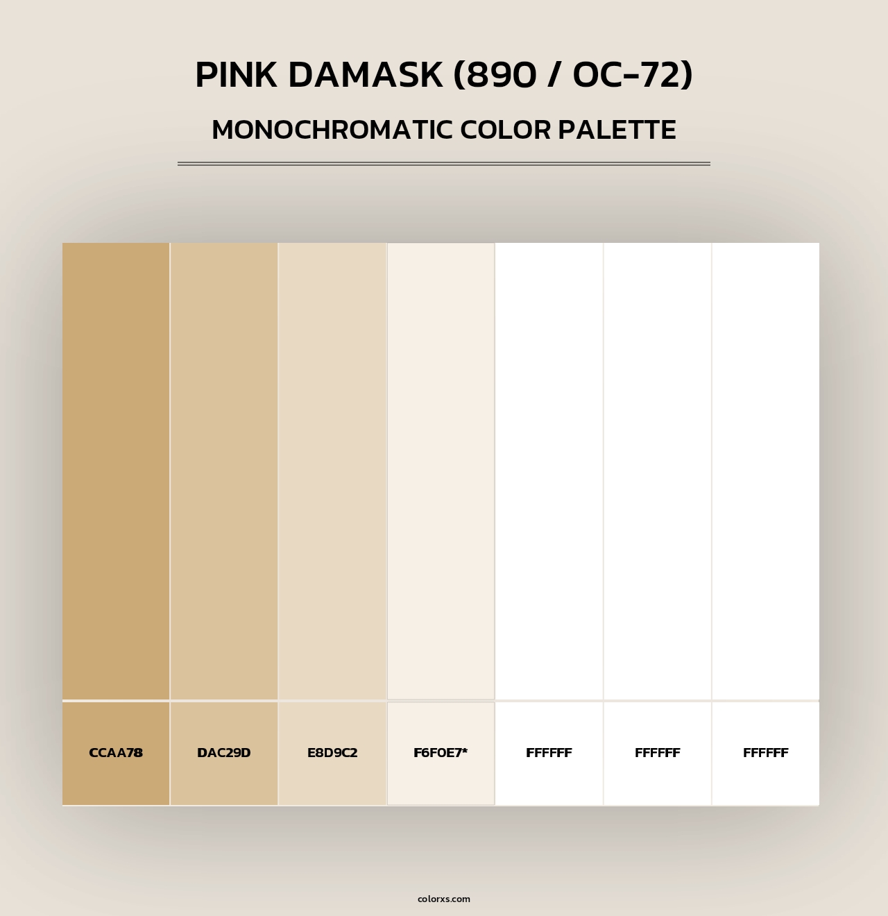 Pink Damask (890 / OC-72) - Monochromatic Color Palette