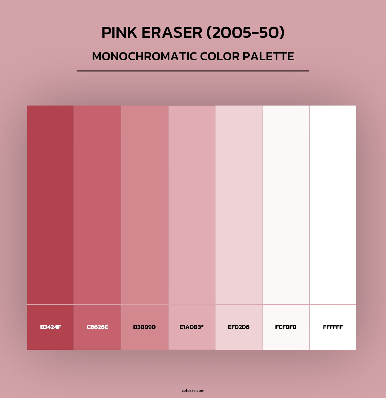 Pink Eraser (2005-50) - Monochromatic Color Palette
