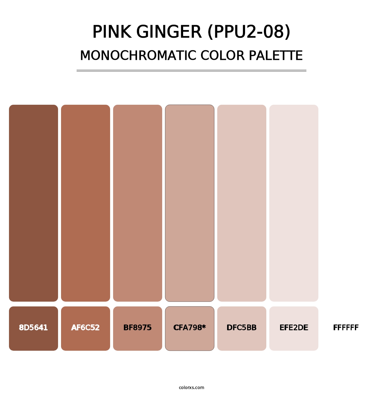 Pink Ginger (PPU2-08) - Monochromatic Color Palette
