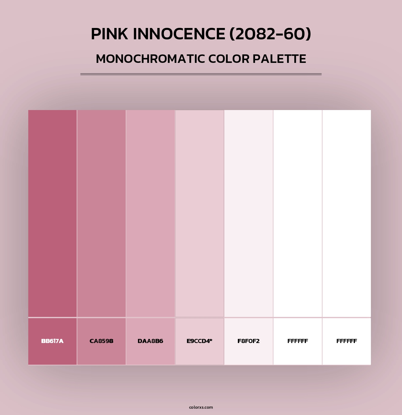 Pink Innocence (2082-60) - Monochromatic Color Palette
