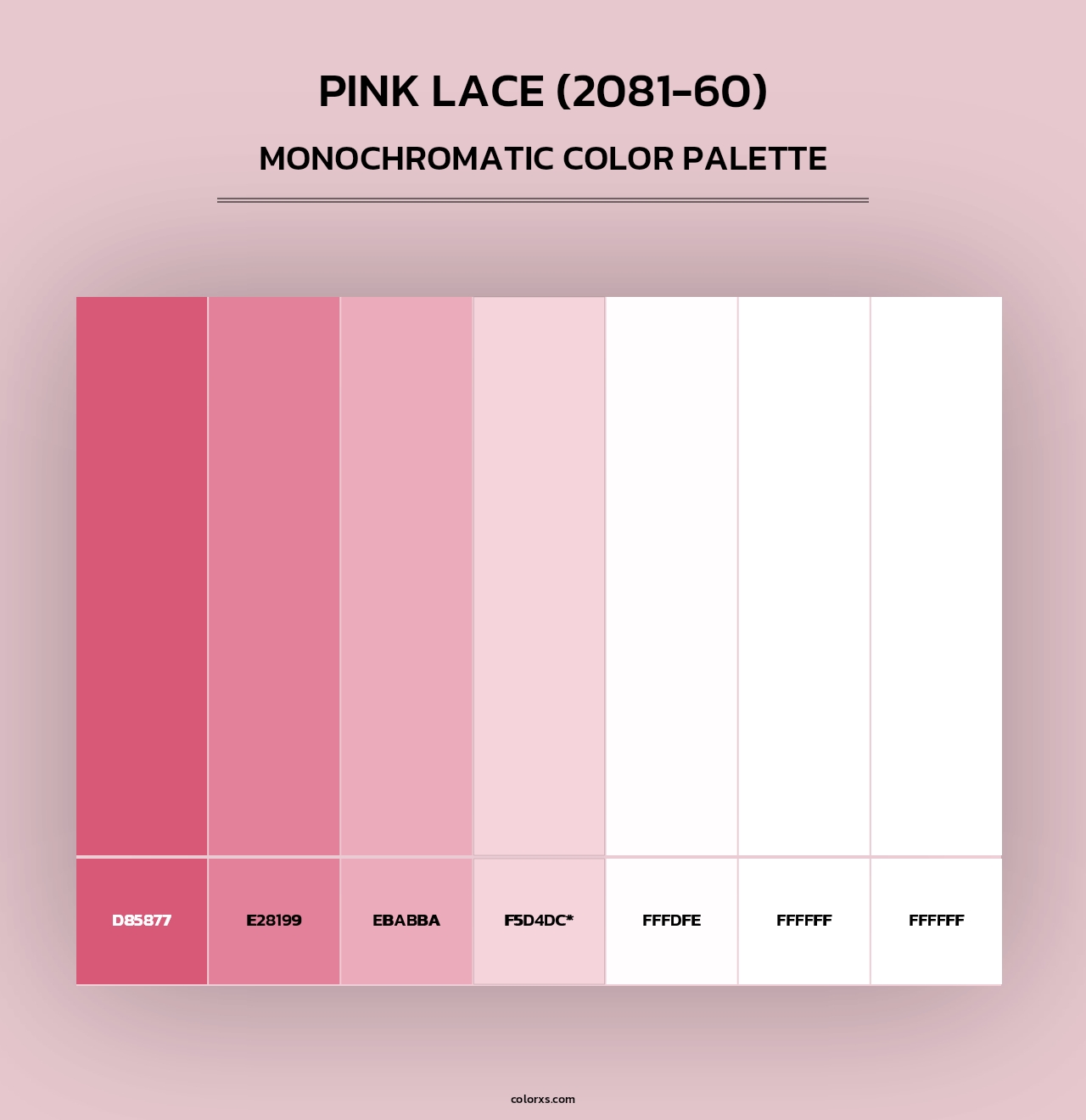Pink Lace (2081-60) - Monochromatic Color Palette
