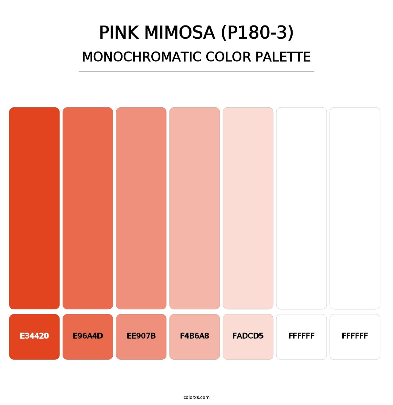 Pink Mimosa (P180-3) - Monochromatic Color Palette