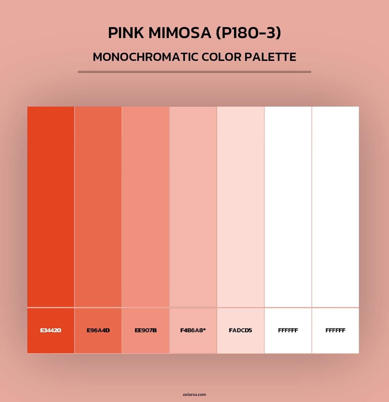 Pink Mimosa (P180-3) - Monochromatic Color Palette