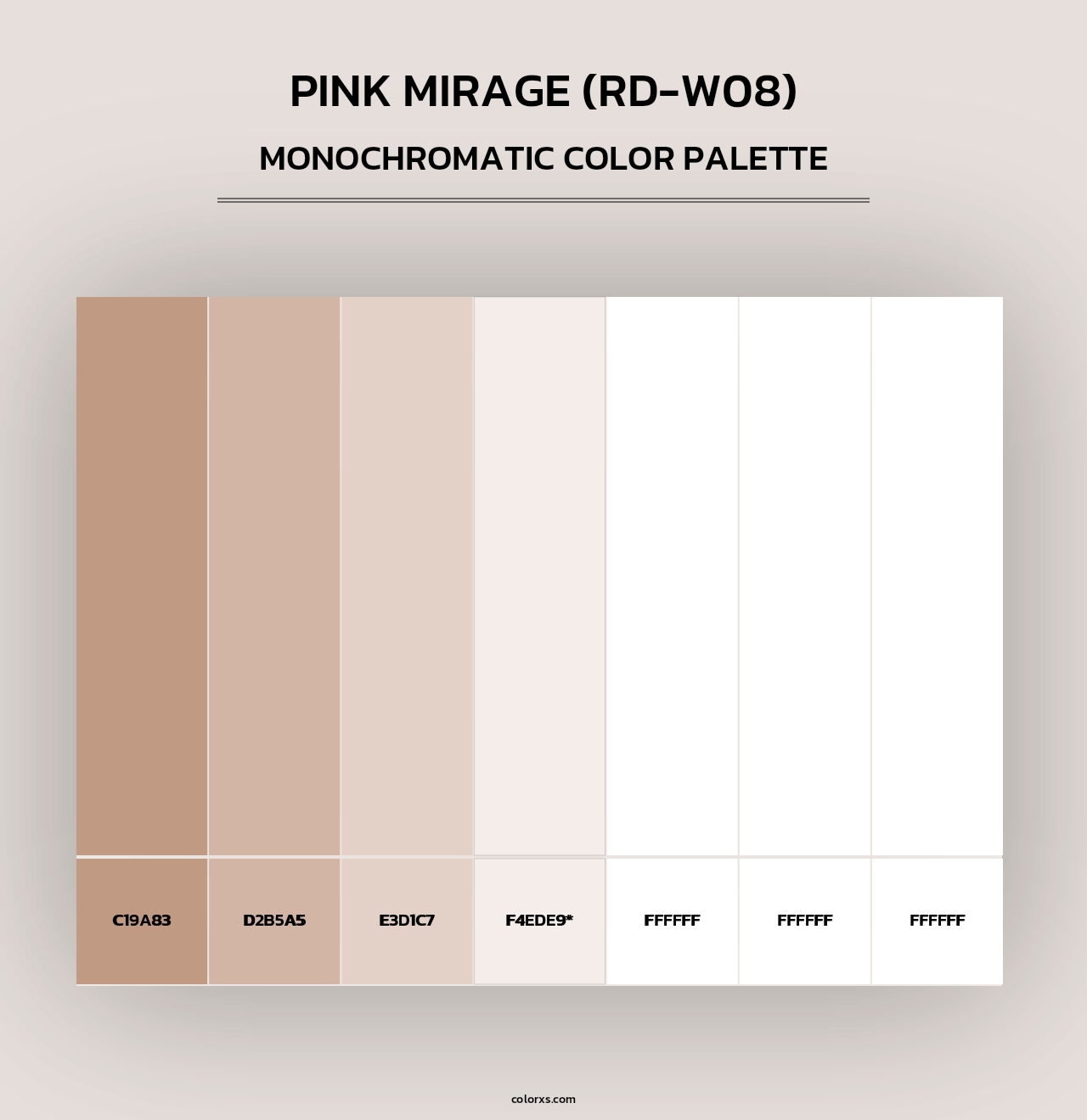 Pink Mirage (RD-W08) - Monochromatic Color Palette