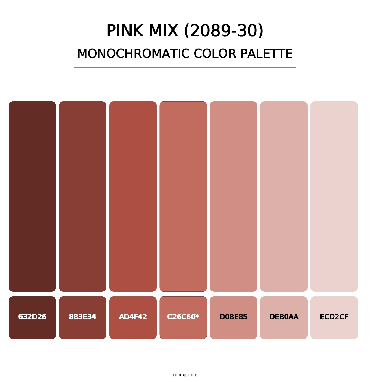 Pink Mix (2089-30) - Monochromatic Color Palette