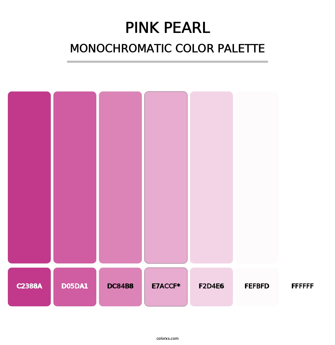 Pink Pearl - Monochromatic Color Palette