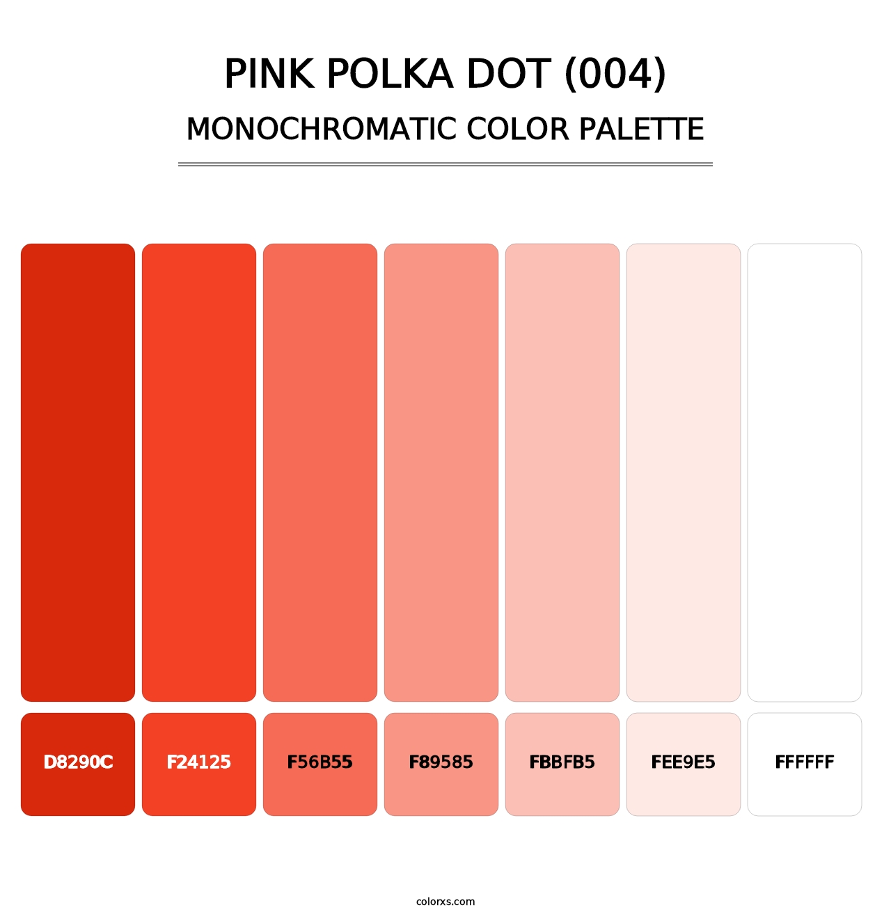 Pink Polka Dot (004) - Monochromatic Color Palette