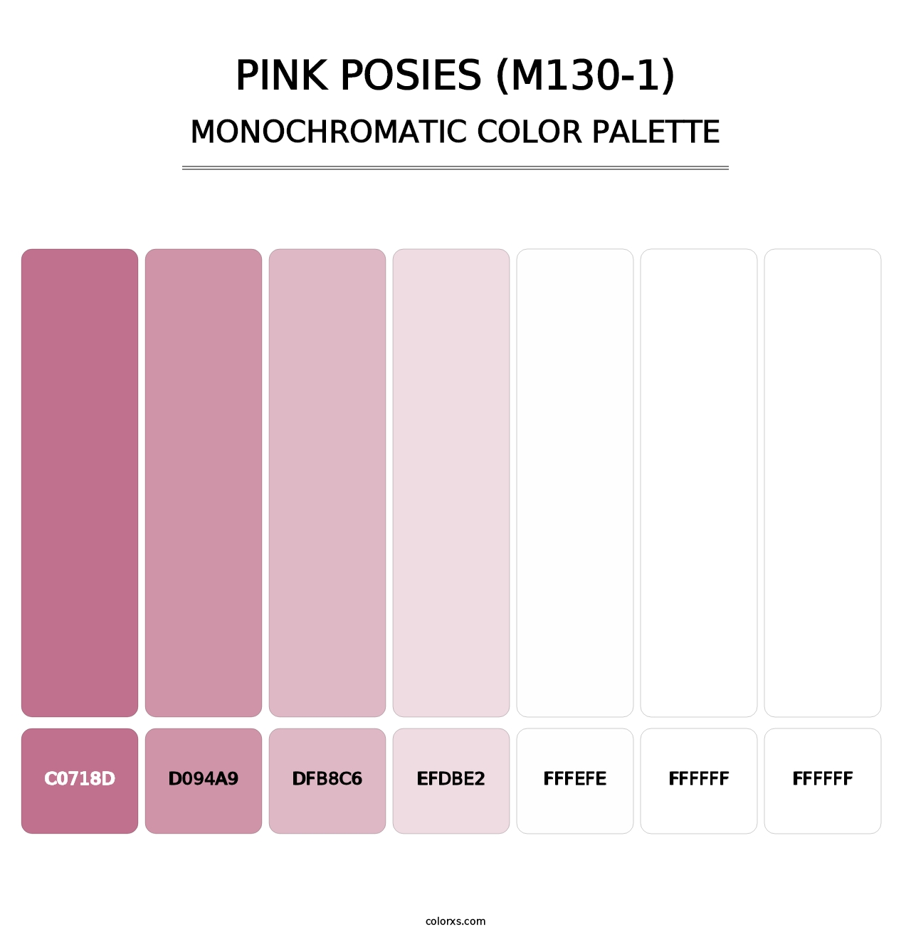 Pink Posies (M130-1) - Monochromatic Color Palette