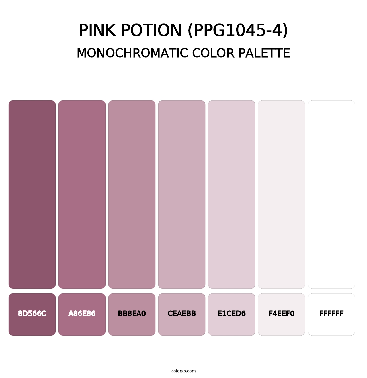 Pink Potion (PPG1045-4) - Monochromatic Color Palette