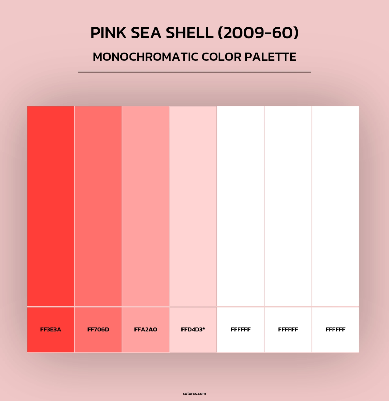 Pink Sea Shell (2009-60) - Monochromatic Color Palette