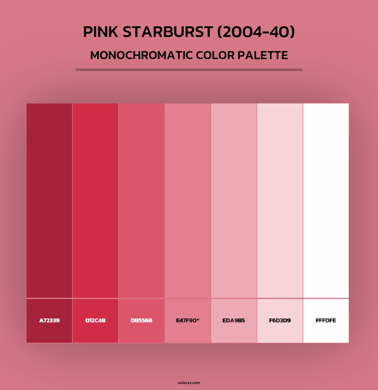 Pink Starburst (2004-40) - Monochromatic Color Palette