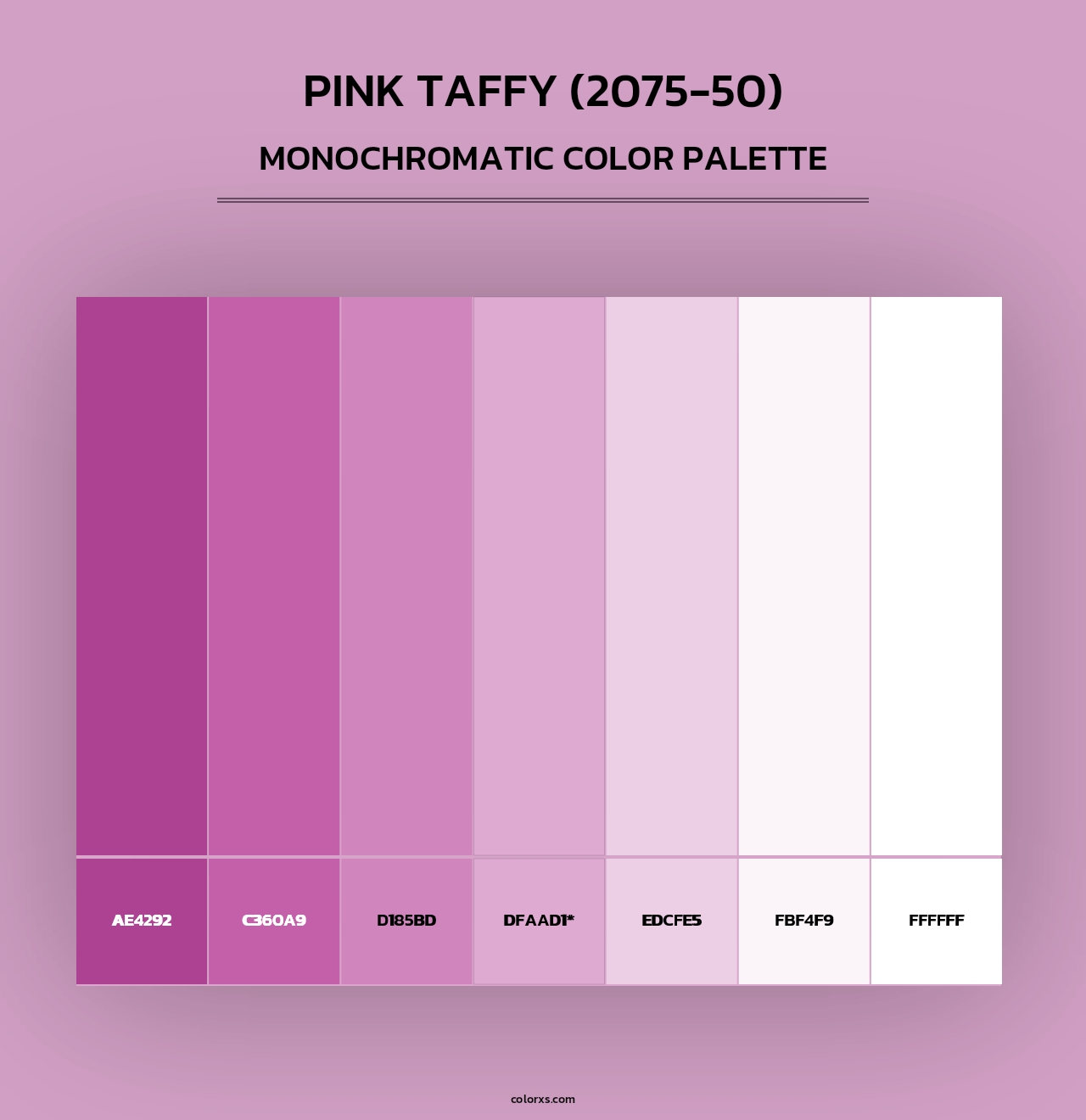 Pink Taffy (2075-50) - Monochromatic Color Palette