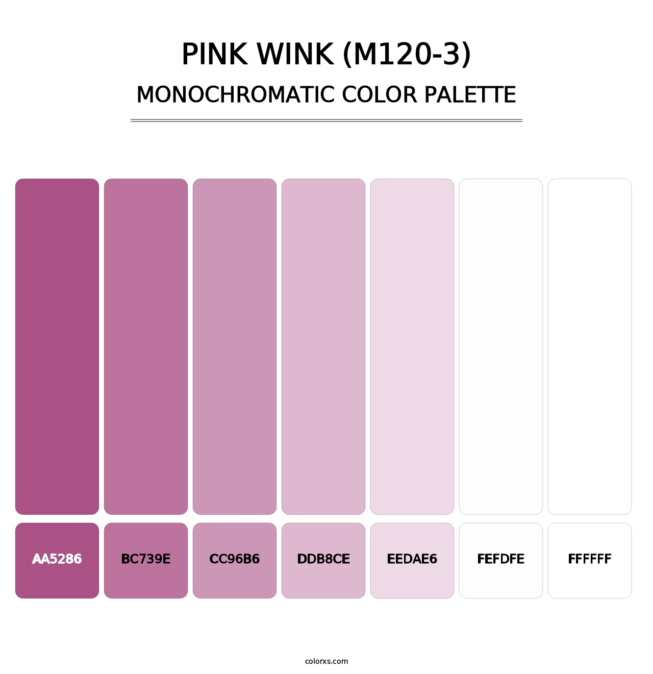 Pink Wink (M120-3) - Monochromatic Color Palette