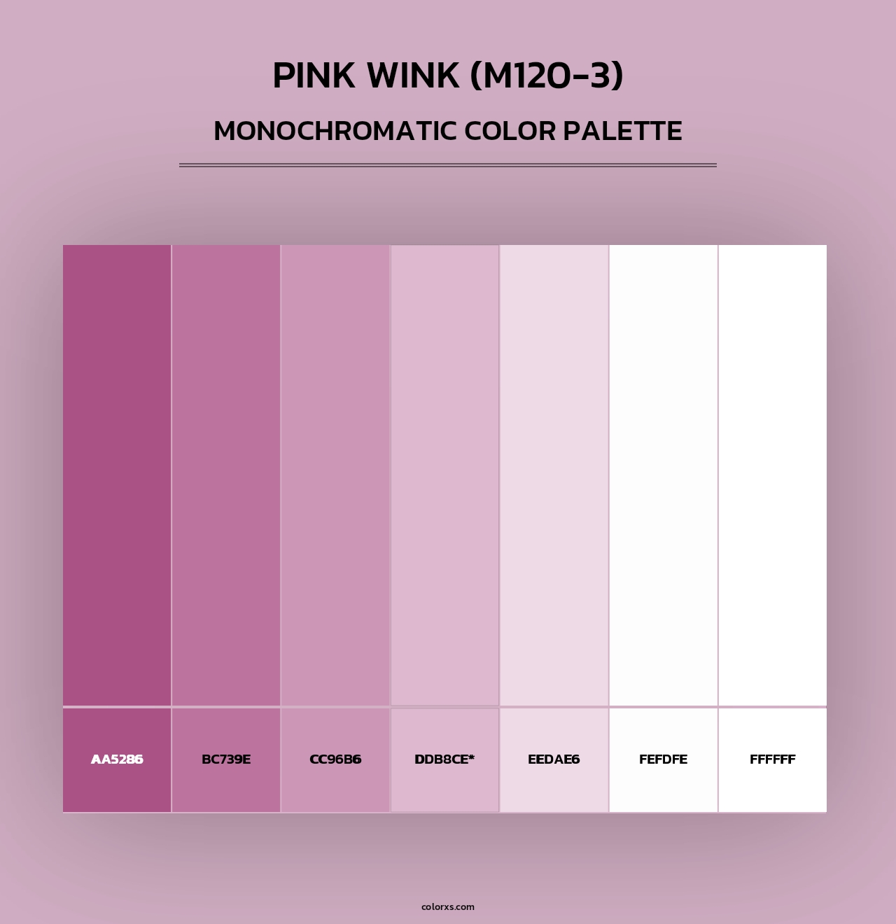 Pink Wink (M120-3) - Monochromatic Color Palette