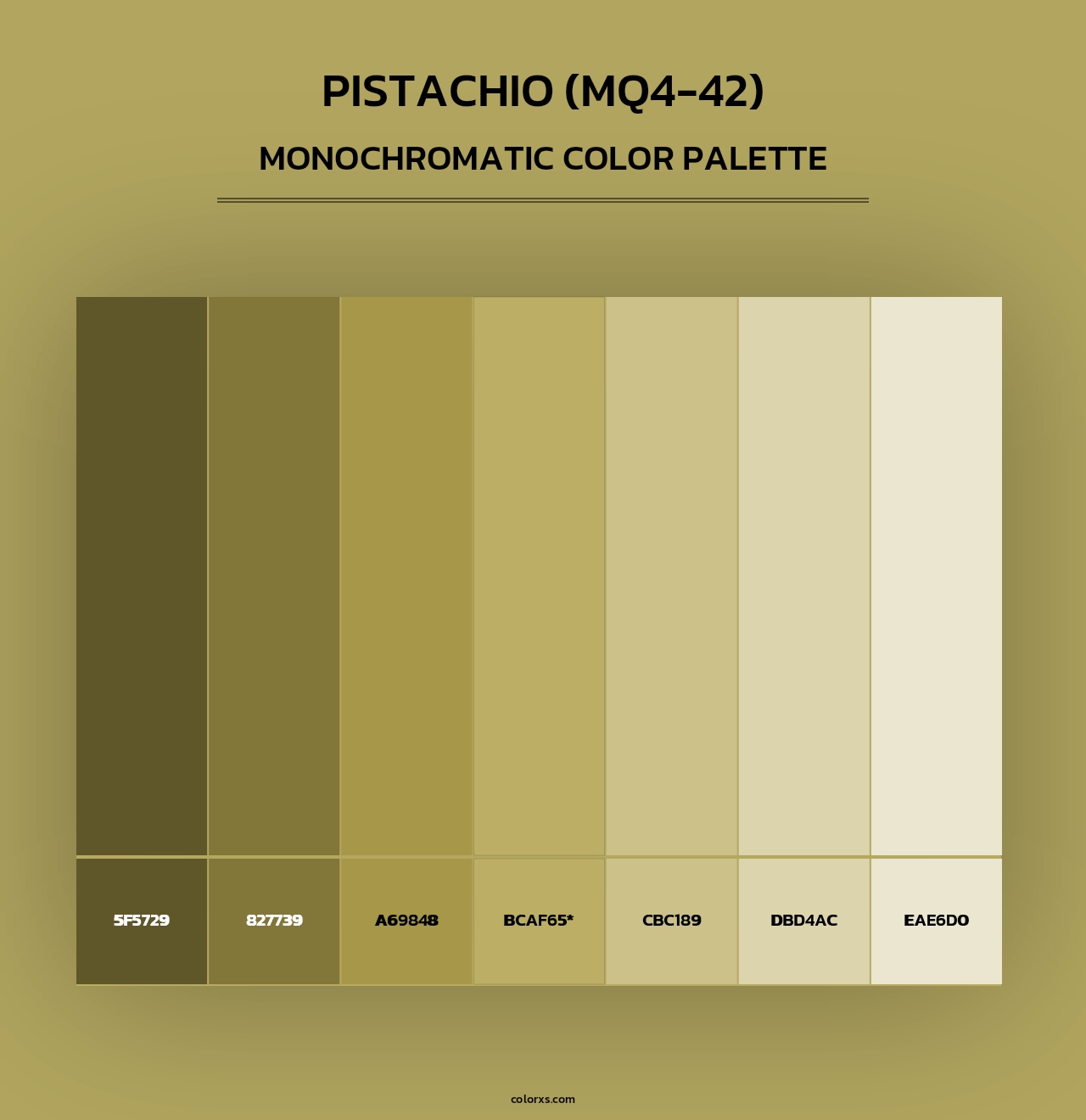 Pistachio (MQ4-42) - Monochromatic Color Palette
