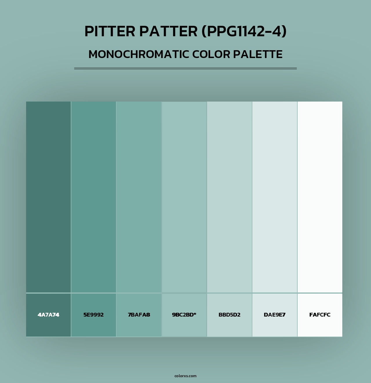 Pitter Patter (PPG1142-4) - Monochromatic Color Palette