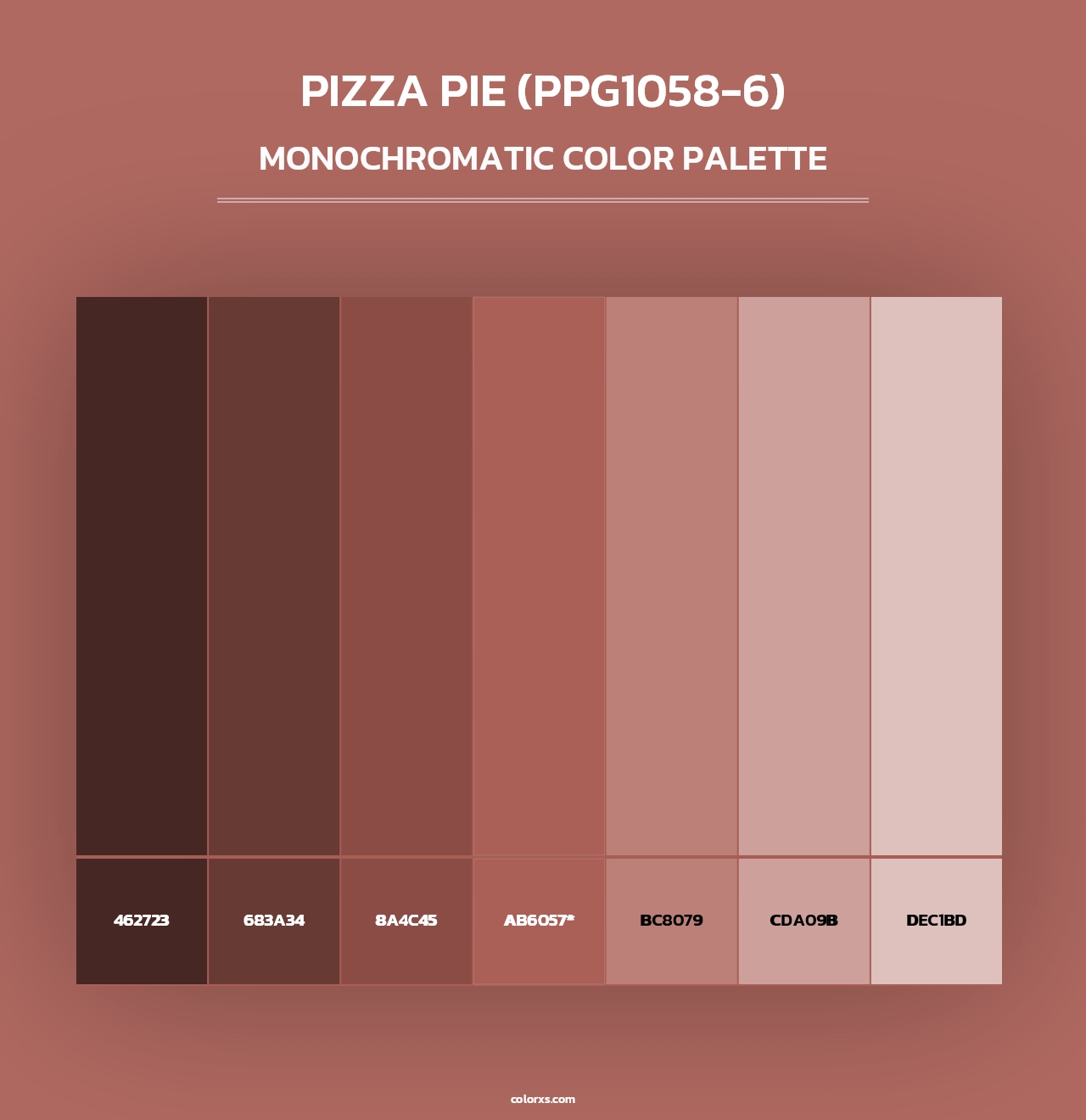 Pizza Pie (PPG1058-6) - Monochromatic Color Palette