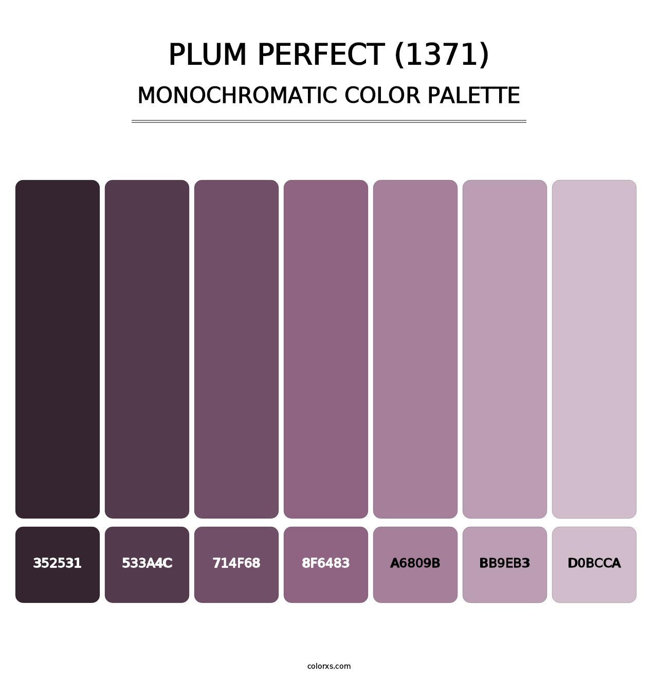 Plum Perfect (1371) - Monochromatic Color Palette